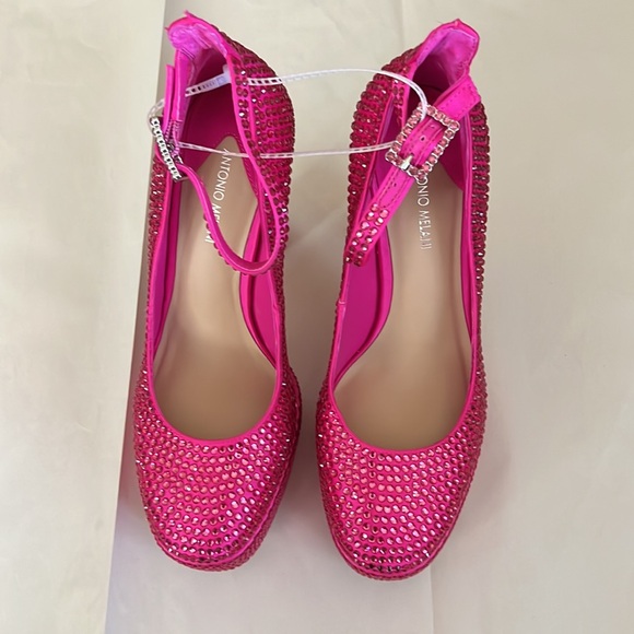 Antonio Melani x Breast Cancer Awareness Capsule Hotfix Rhinestone Platform Pump - Picture 8 of 13